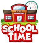 clipart cartoon school building in red