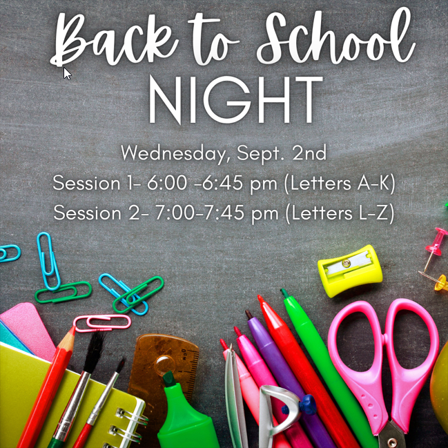 back to school night flier