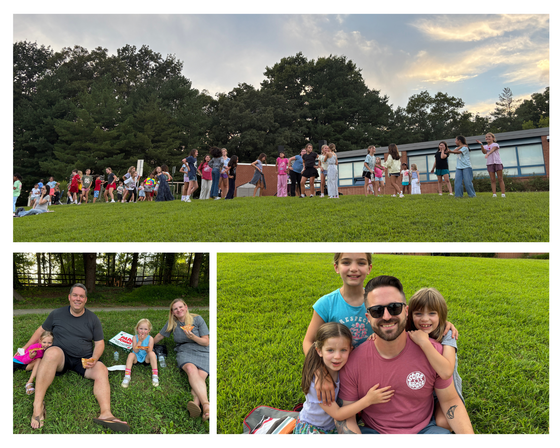 families at Ice Cream Social August 26