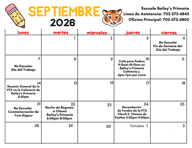 September Calendar