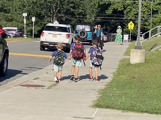 Image of students coming to school