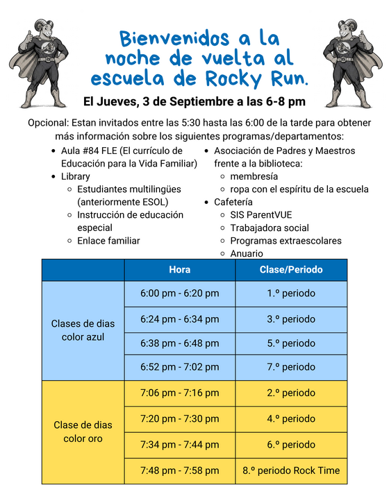 BTSN flyer in Spanish