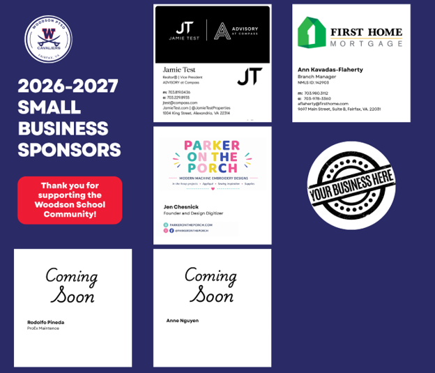2026-2027 Small Business Sponsors