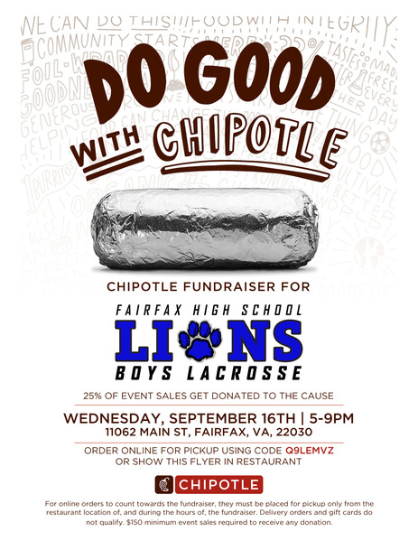 Restaurant fundraising flyer