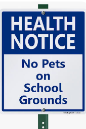 clip art of health notice no pets on school property