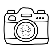 camera with paw print