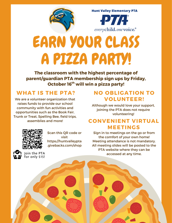 pta sponsored pizza party