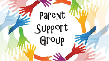 parent support group with hands around it 