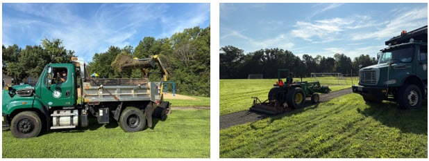 FCPS Facilities team working on our outdoor track renovation.