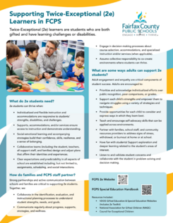 FCPS Twice Exceptional (2e) Programming Information 