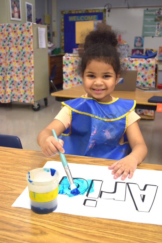 Image of a student working on classwork