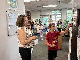 SOARING at SEES: Ms. Martin and student 