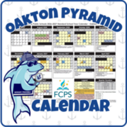 Oaktyon Pyramid Calendar screenshot with Flipper our dolphin mascot holding a magnifying glass and dressed up as an agent. 