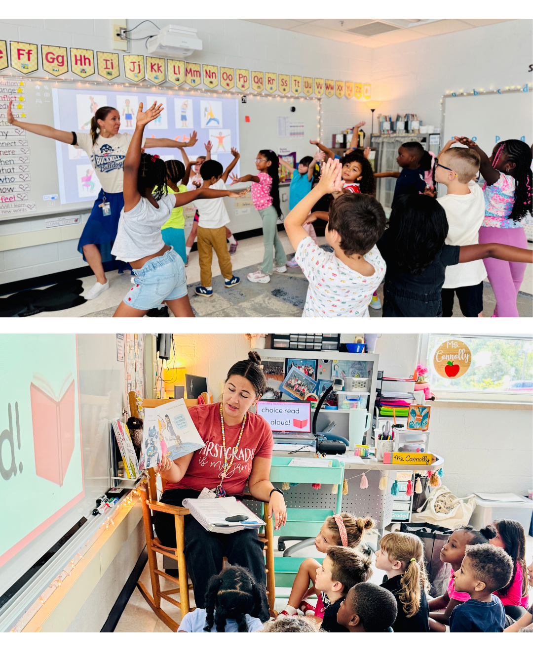 1st graders in classrooms