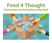 Food4Thought donations and volunteers
