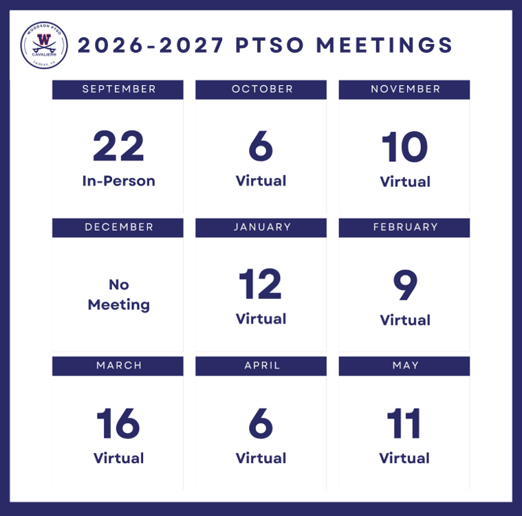 2026-2027  PTSO Meetings