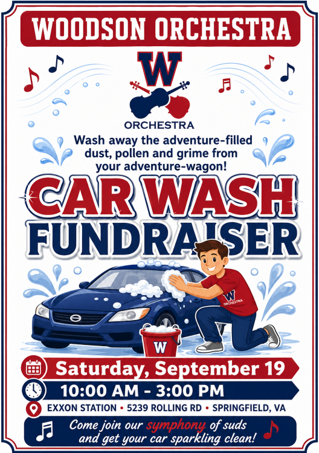Woodson Orchestra Car Wash Fundraiser