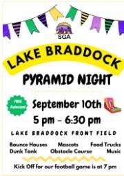 Lake Braddock Pyramid Night Sept 10th