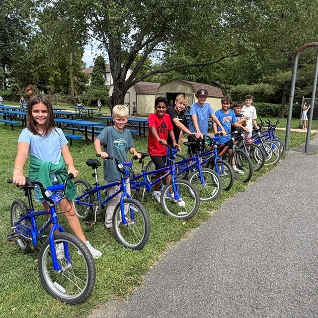 students on bikes