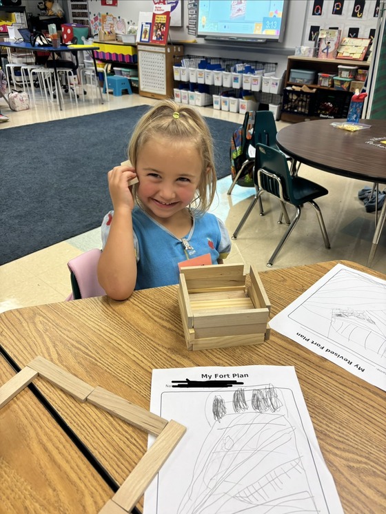 students building forts