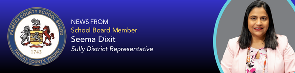 Bulletin Header for School Board Member Seema Dixit