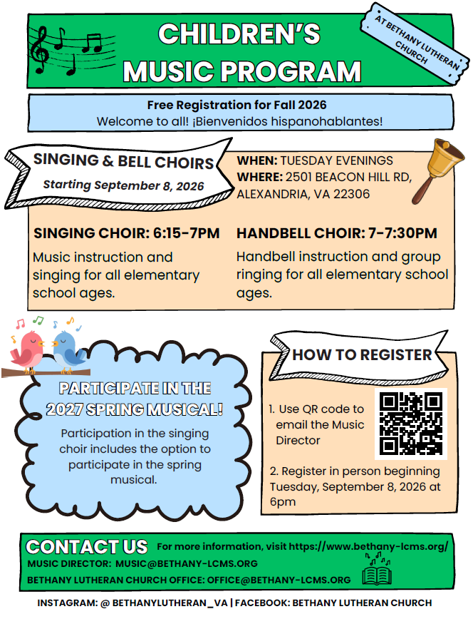 Children's Music Program flyer