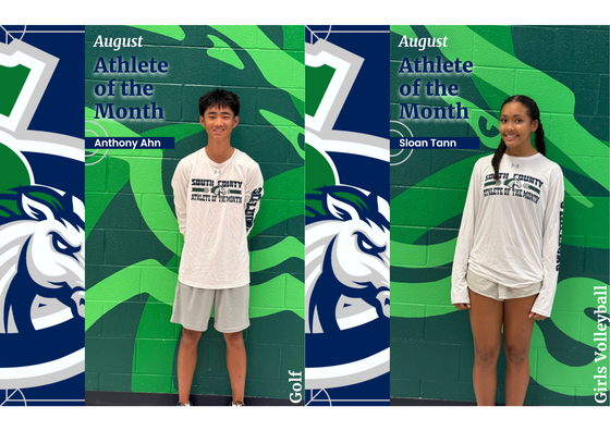 Pictures of August boy and girl athlete of the month