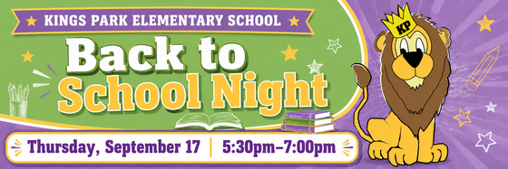 Kings Park Back to School Night Date and Time
