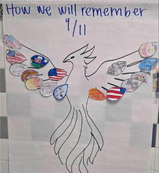 Students in Ms. Rigby's class took time to reflect on 9/11