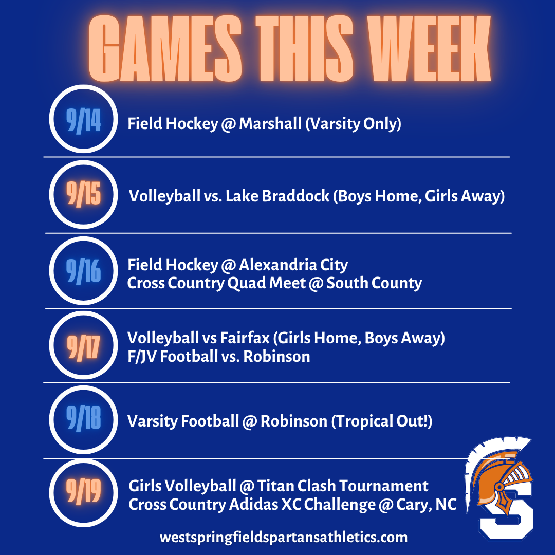 Games of the Week Flyer