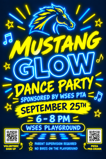 Glow Party Details with QR Codes for Pizza Orders