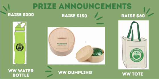 Jog-A-Thon Individual Prizes