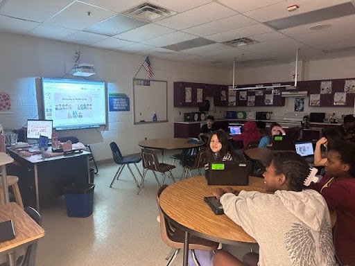 Students participating in the Anime Club