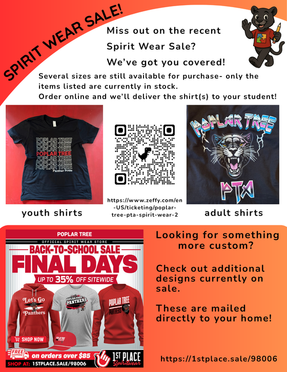 Spirit Wear Sale
