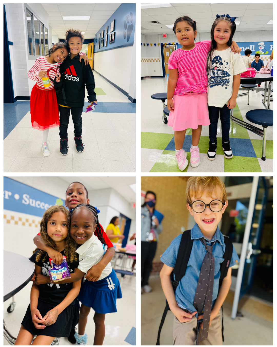 Students getting ready for Picture Day photos