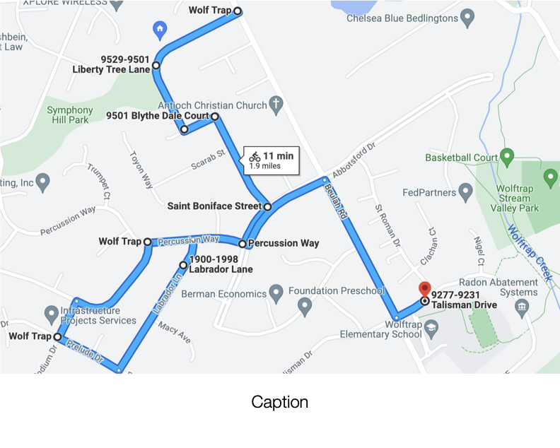Bike to School route