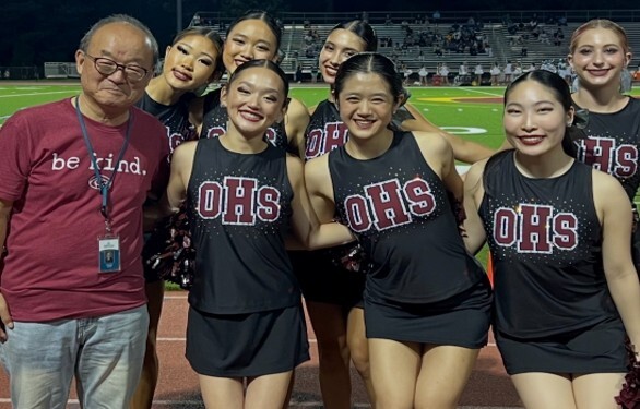 Mr Moon with dance team members