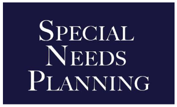image showing the text special needs planning in white