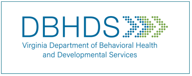 It features large blue “DBHDS” lettering alongside a dotted blue-and-green arrow design.png