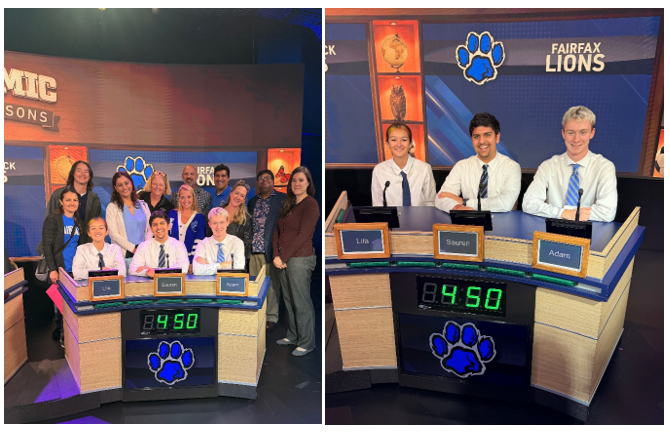 people at a game show posing for pictures