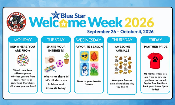 Blue Star Welcome Week