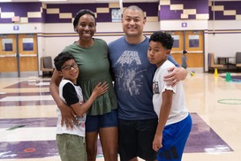 Family at Lake Braddock BBQ for Military Families