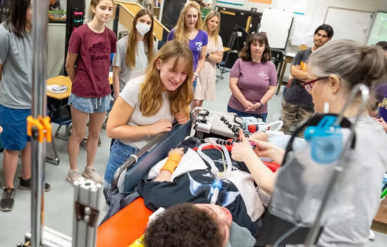 Students in a Dental Careers academy class