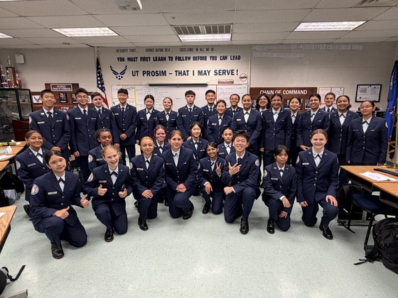 AFJROTC cadets in their uniforms
