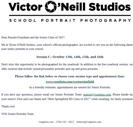 Senior photos flyer