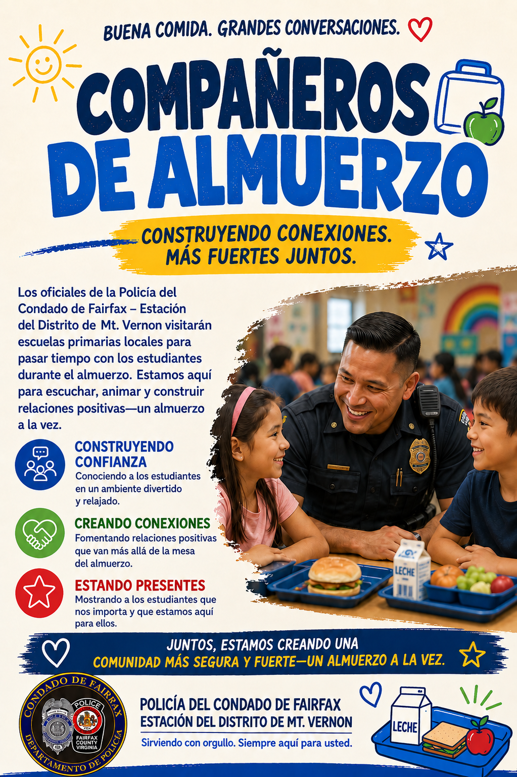 Lunch Buddies Program Flyer in Spanish