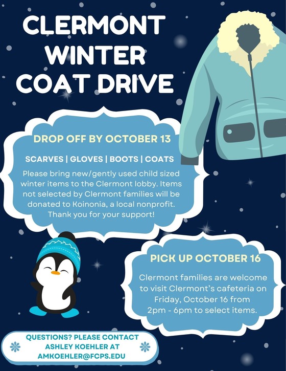 Winter Coat Drive flyer