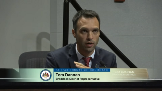 Tom Dannan speaking at a school board meeting