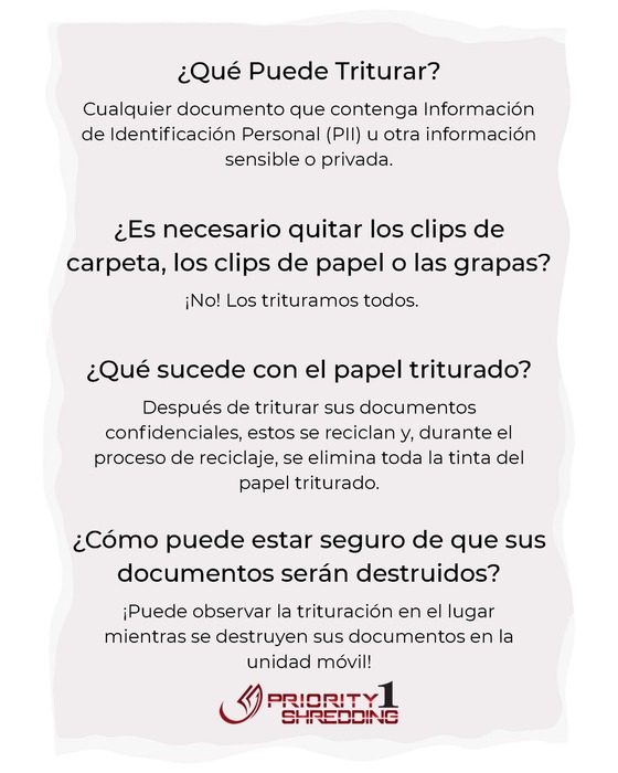 ¡Acompáñenos en nuestro evento anual de trituración de documentos!