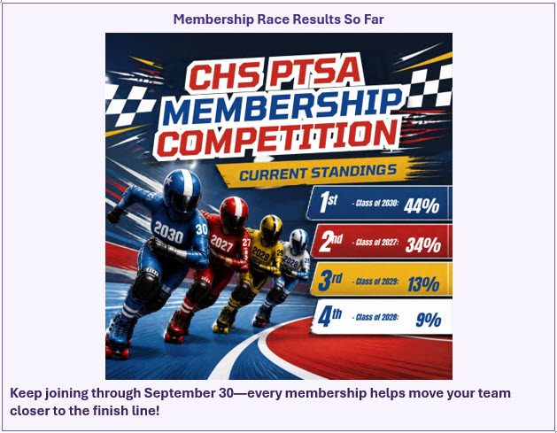PTSA Membership Drive Competition 